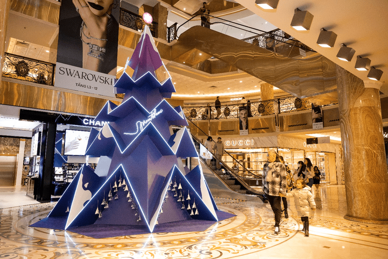 Luxury shopping at Trang Tien Plaza Hanoi Vietnam