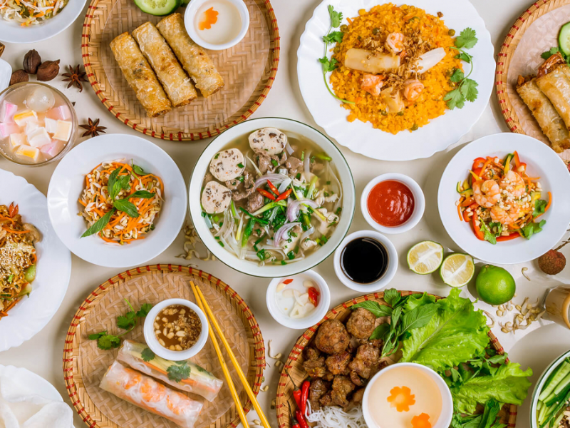 Vietnamese Cuisine in Hanoi Restaurant